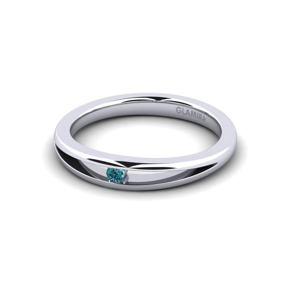 Blue Diamond Engagement Ring Jessica 0.03 crt