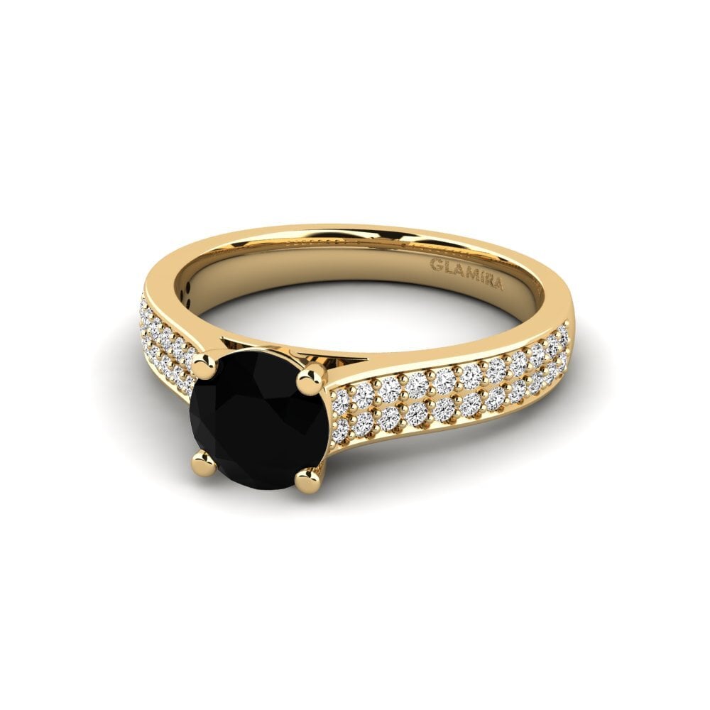 Black Onyx Engagement Ring Arella 1.0 crt