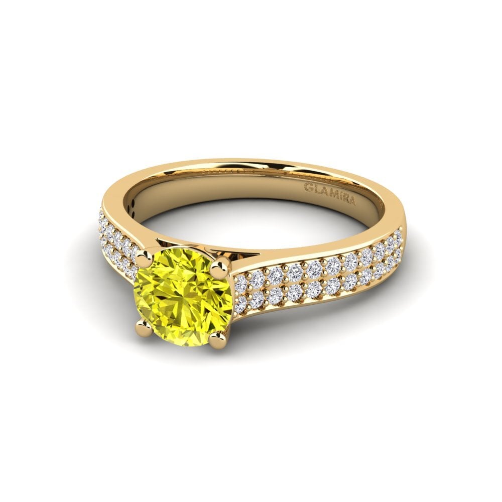 Yellow Diamond Engagement Ring Arella 1.0 crt