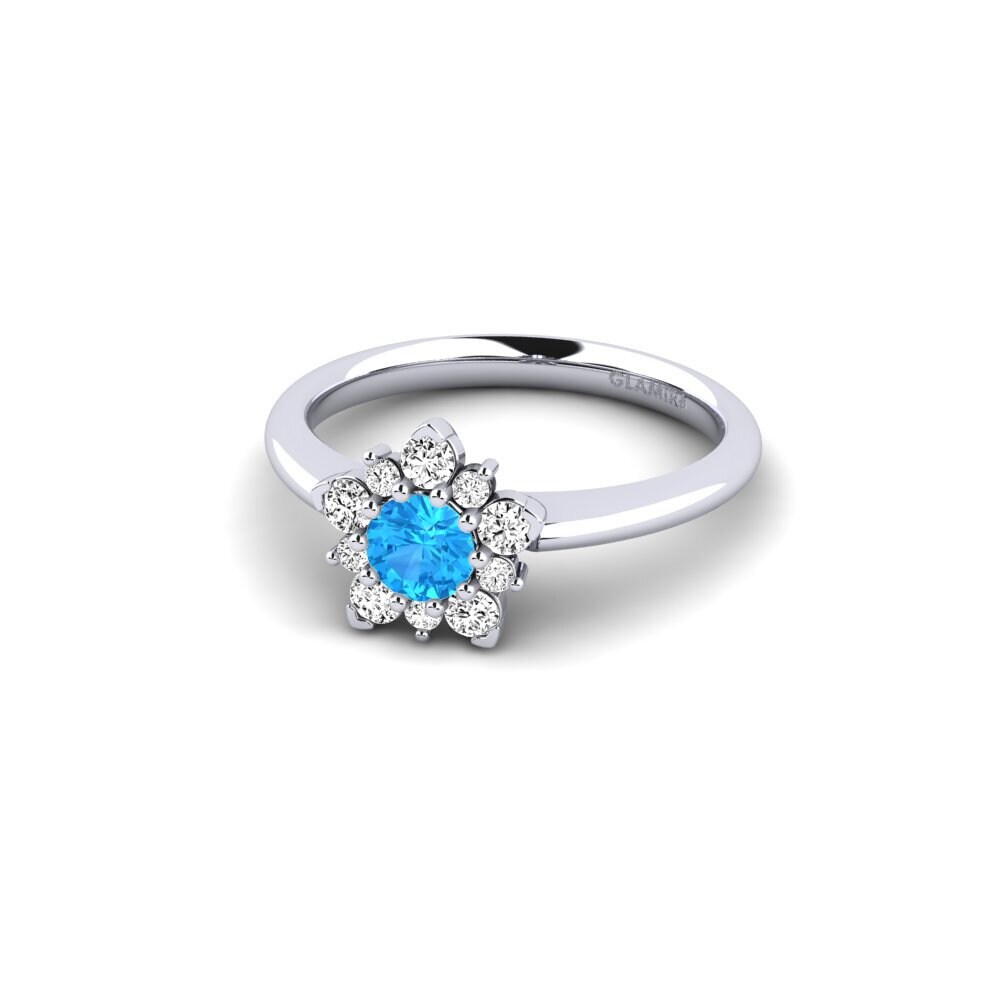 Blue Topaz Engagement Ring Tibelda