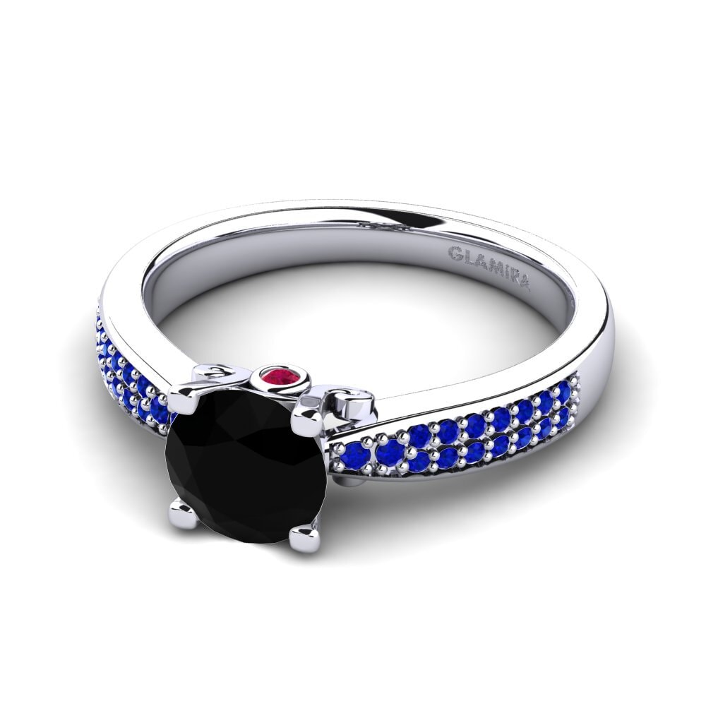 Diamante Negro Anillo de compromiso Donielle 1.0 crt