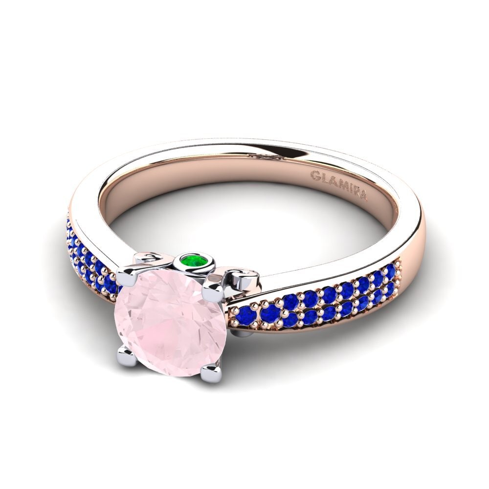 14k Rose & White Gold Engagement Ring Donielle 1.0 crt