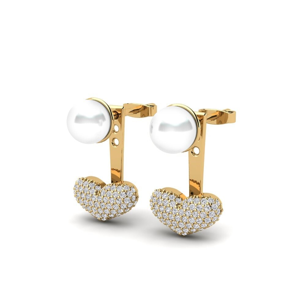 14ct Yellow Gold Women's Earring Aahkyit