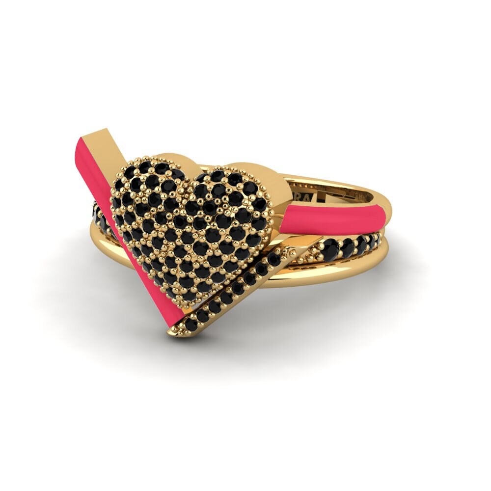 Schwarzer Onyx Ring Abbraccio