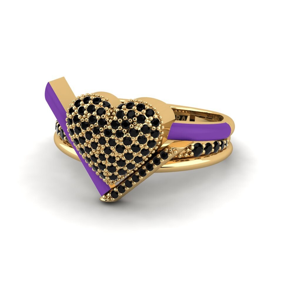 Zafiro negro Anillo Abbraccio