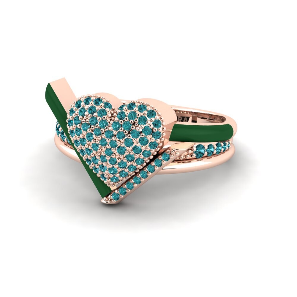 Rotgold 375 Ring Abbraccio
