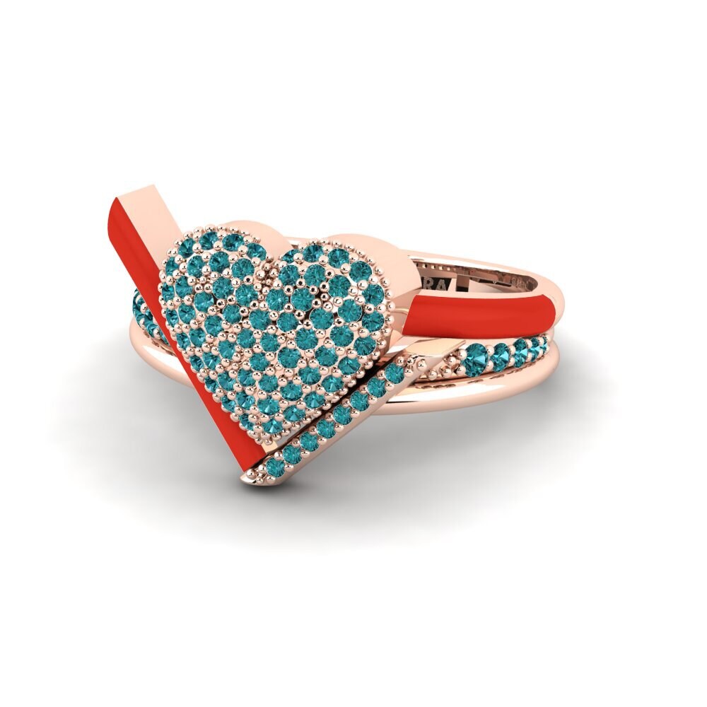 14ct Rose Gold Ring Abbraccio