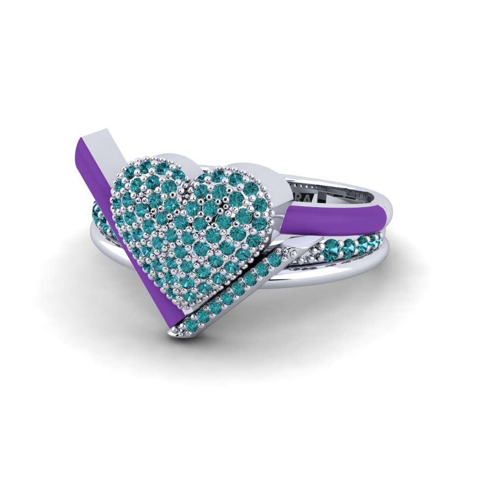 950 Platin Ring Abbraccio