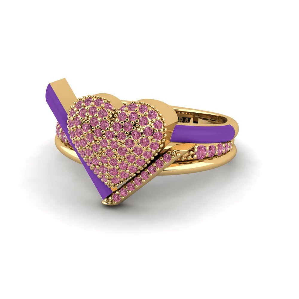 Granate Rhodolite Anillo Abbraccio