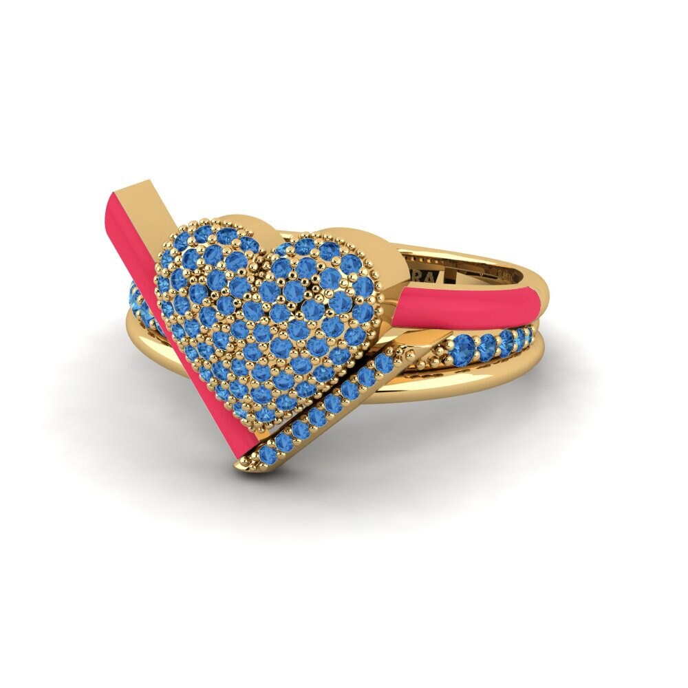 Dunkelblauer Zirkonia Ring Abbraccio