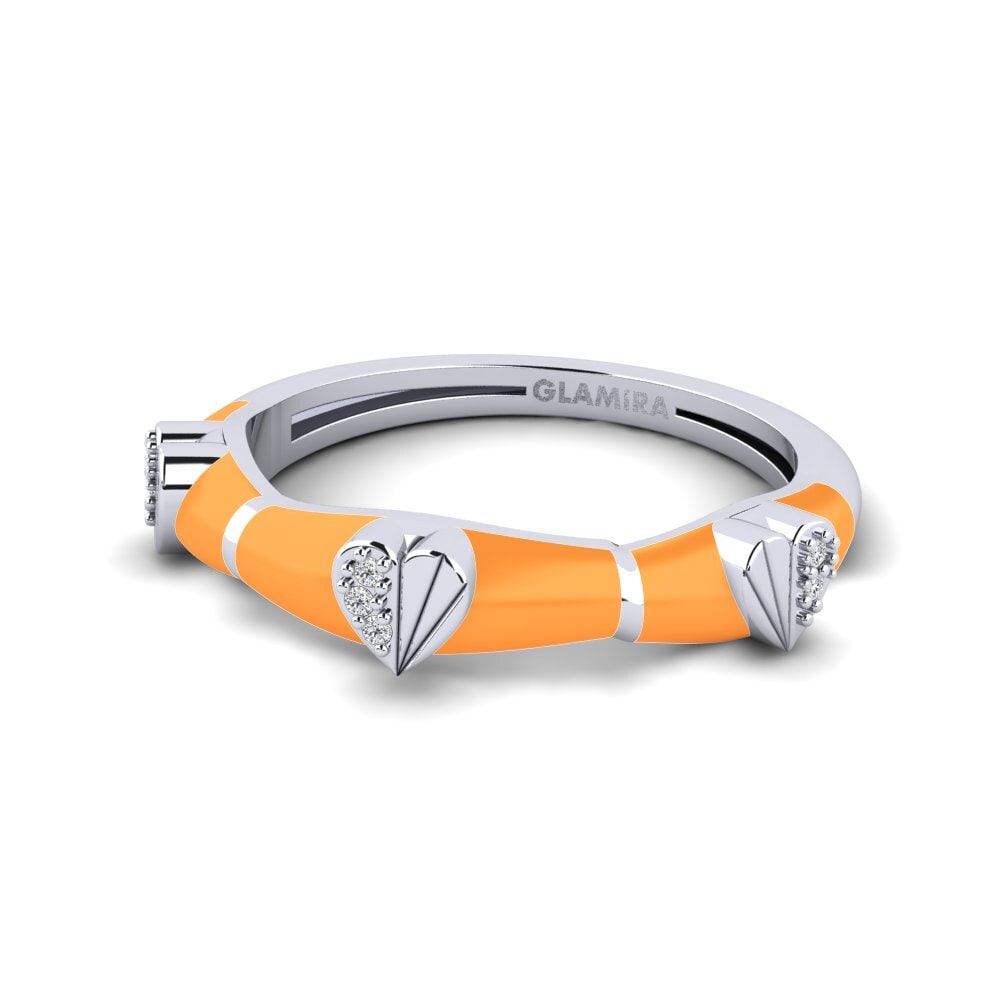 Weiß-Silber Ring Adeena