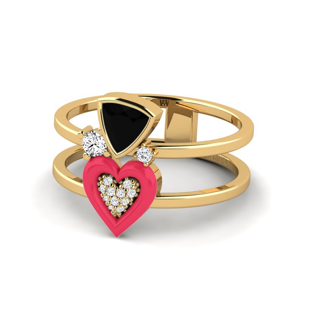 Schwarzer Onyx Ring Affollata