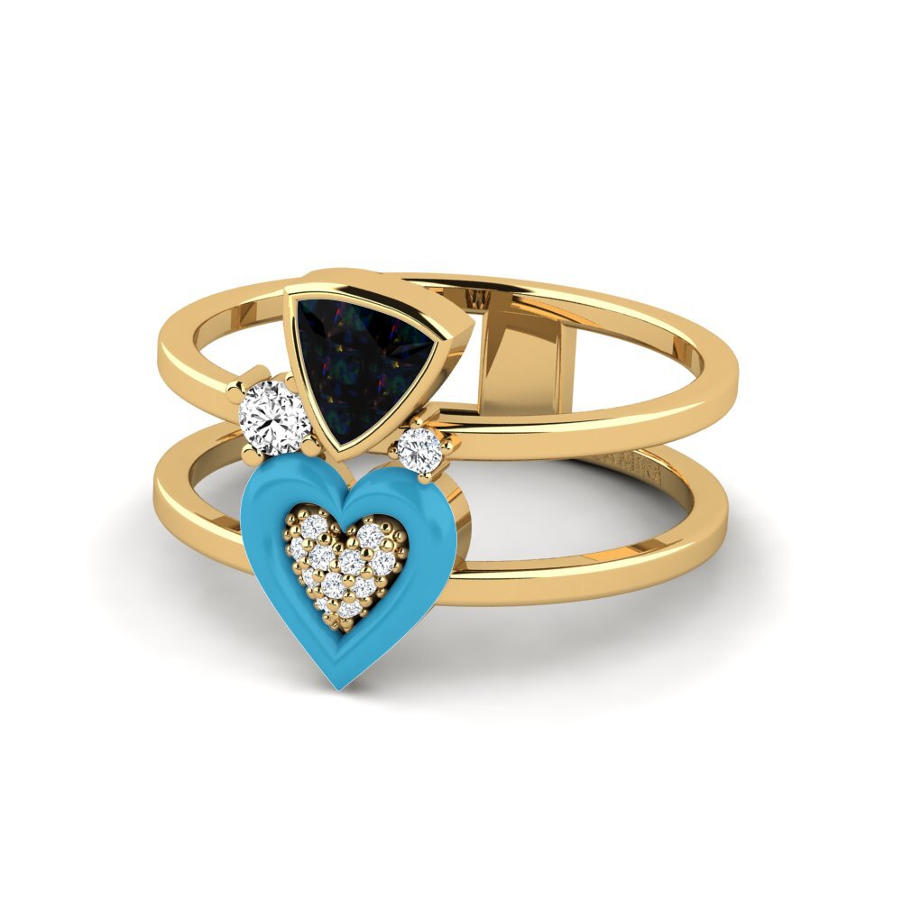 Schwarzer Opal Ring Affollata