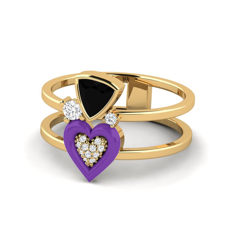 Zafiro negro Anillo Affollata