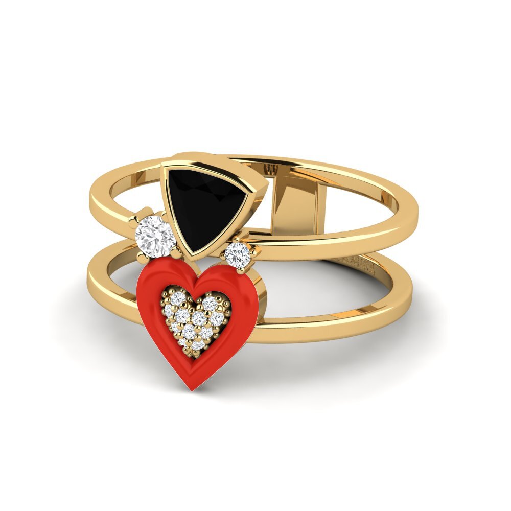 Zafiro negro Anillo Affollata