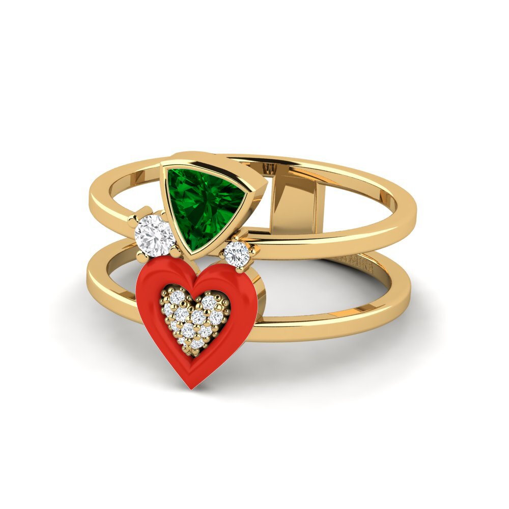 Grüner Zirkonia Ring Affollata