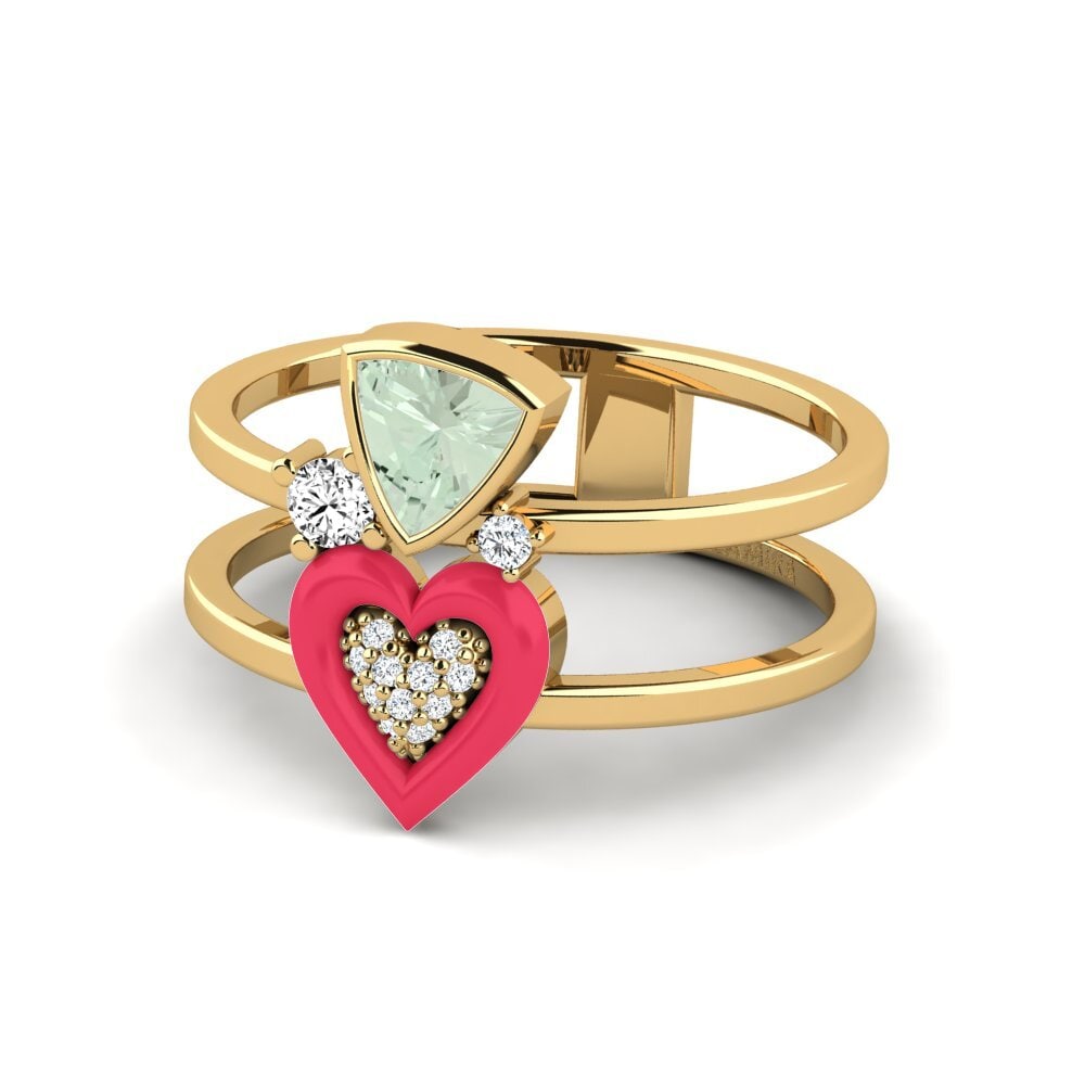 Grüner Amethyst Ring Affollata