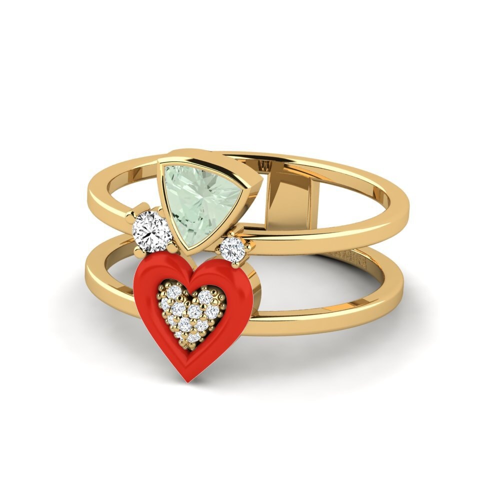 Grüner Amethyst Ring Affollata