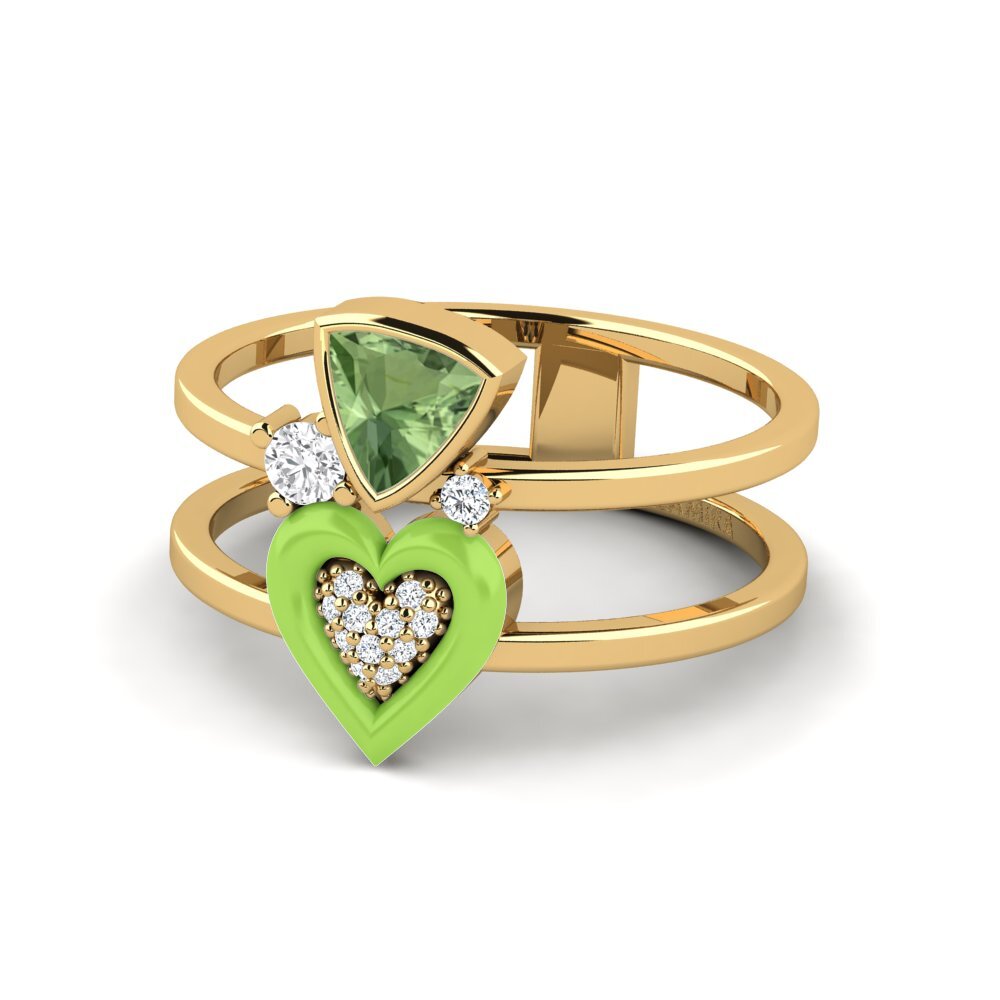 Grüner Saphir Ring Affollata