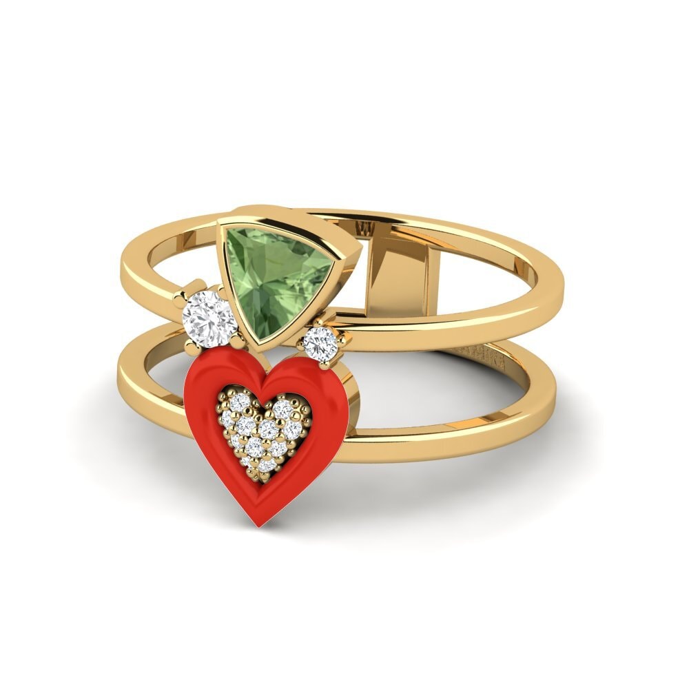 Grüner Saphir Ring Affollata