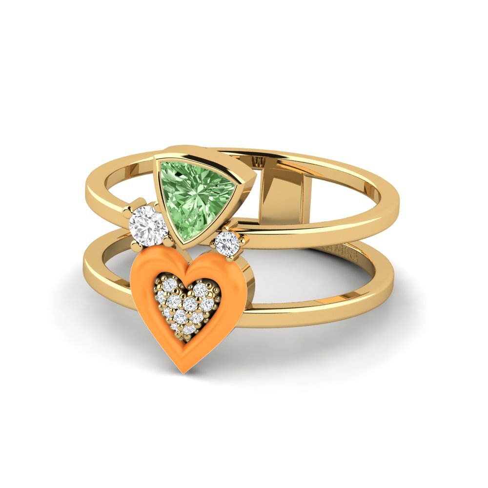 Grüner Diamant Ring Affollata