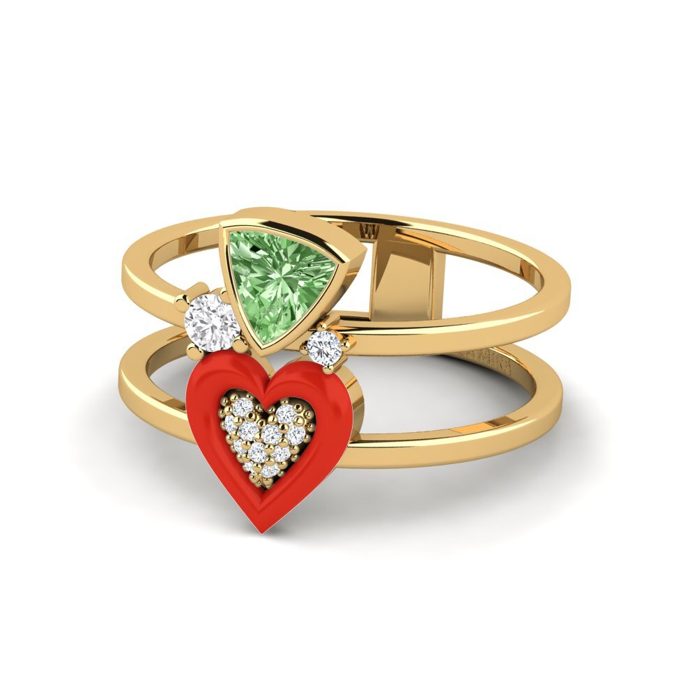 Grüner Diamant Ring Affollata