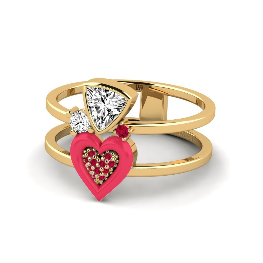 Trillón Moissanita Anillo Affollata