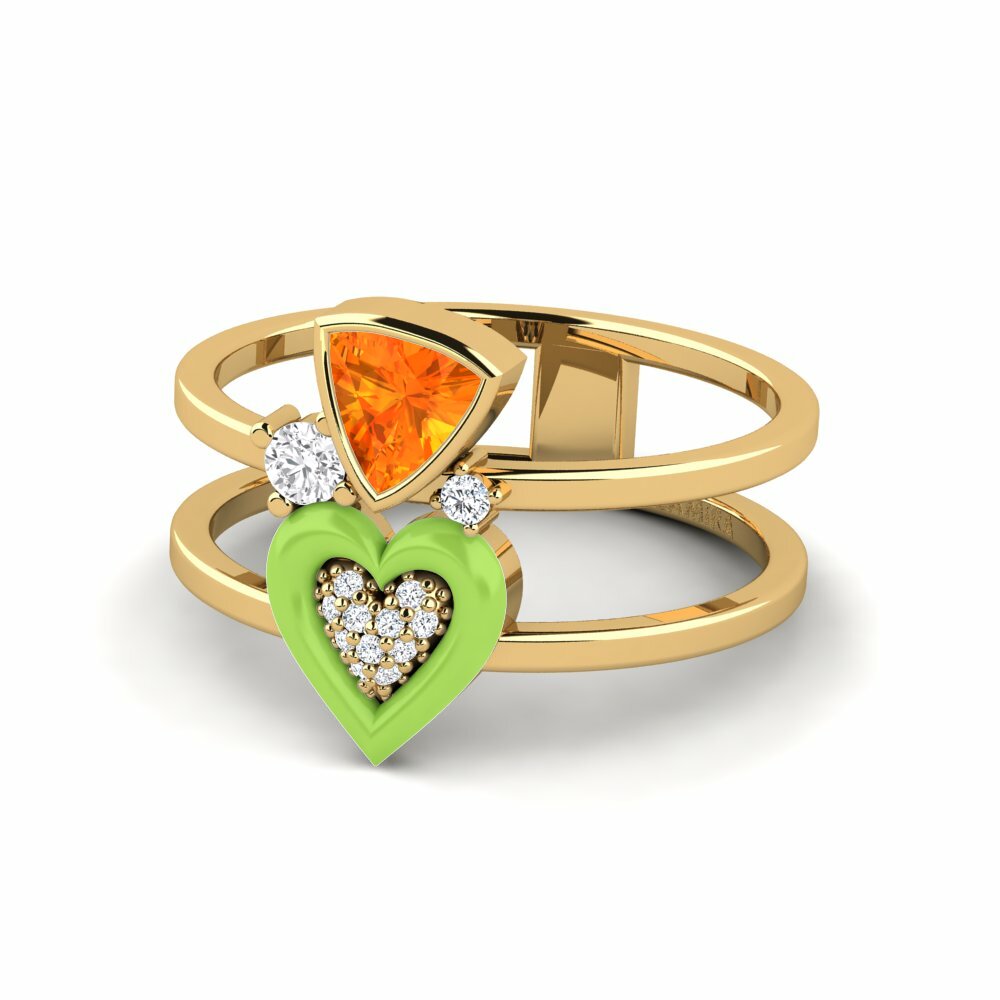 Saphir orange Bague Affollata