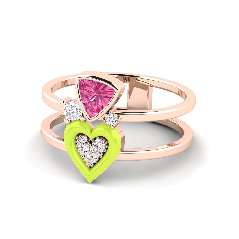 Rotgold 585 Ring Affollata