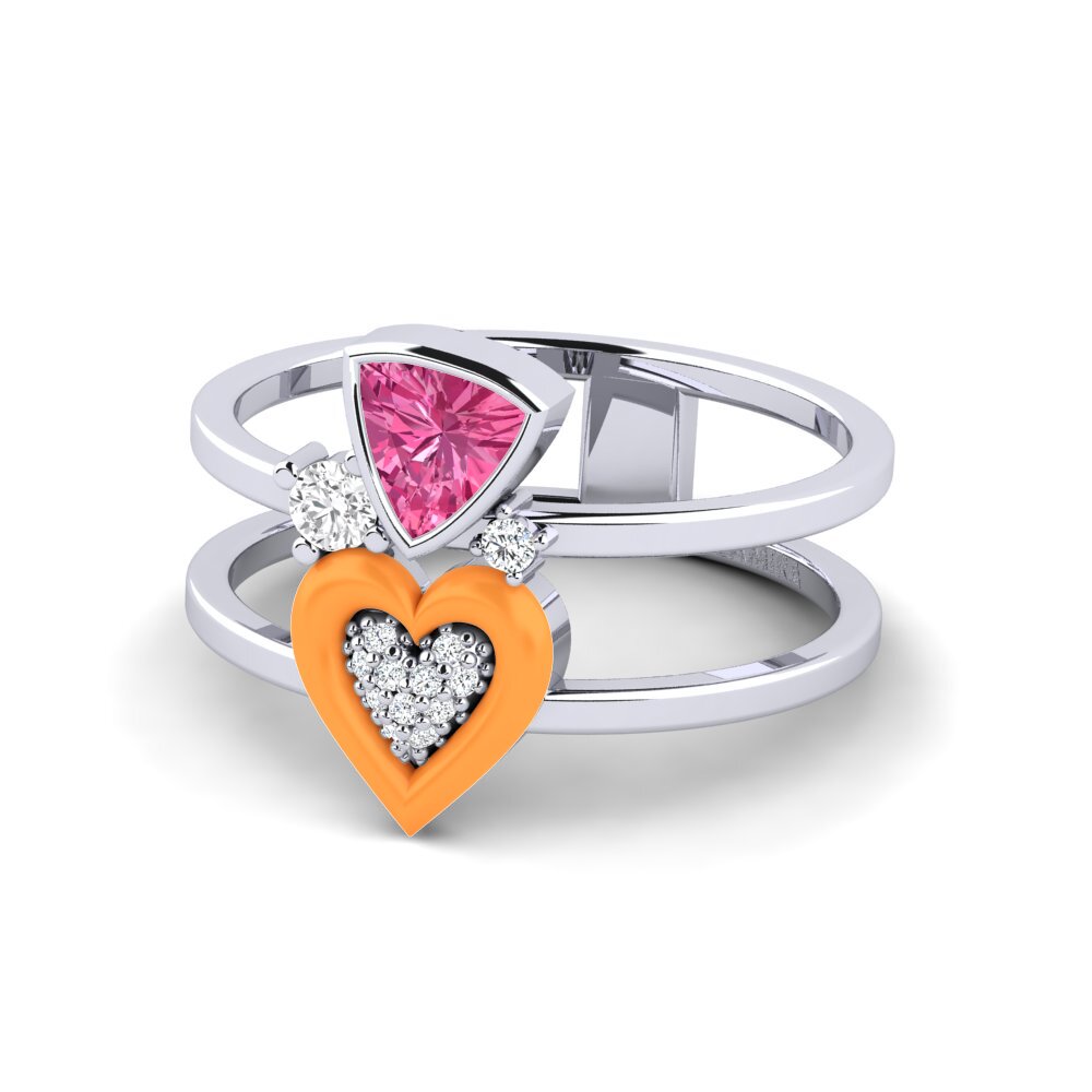 14ct White Gold Ring Affollata