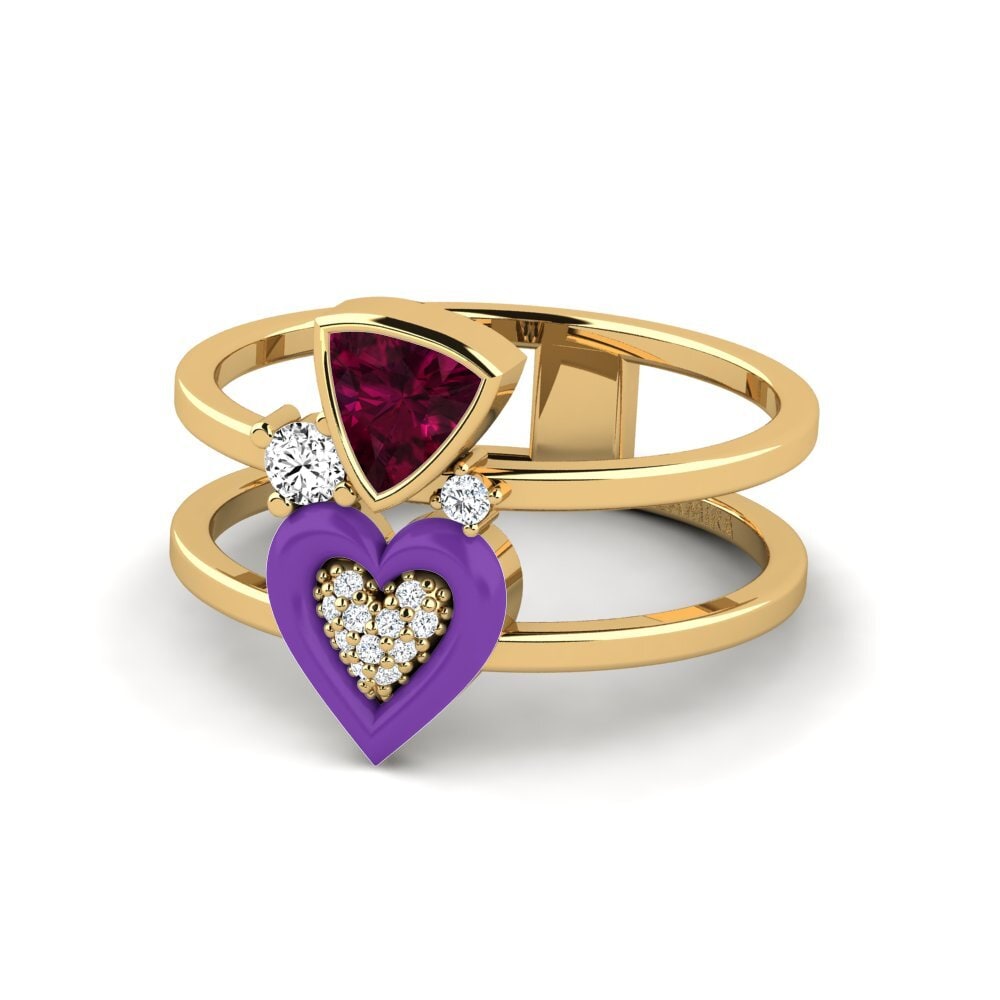 Granate Rhodolite Anillo Affollata