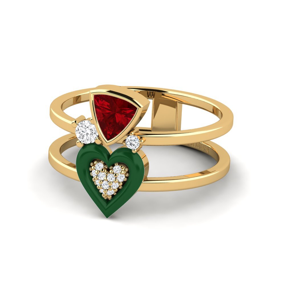 Circonita Roja Anillo Affollata