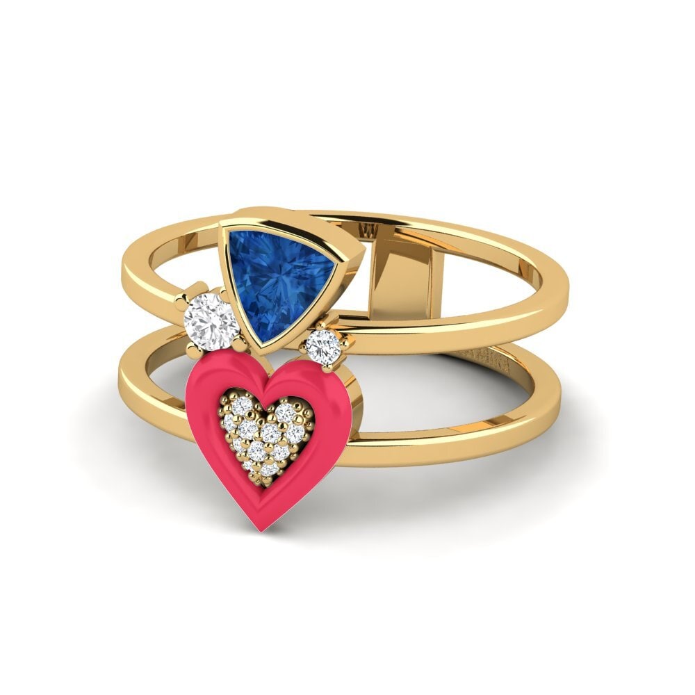 Dunkelblauer Zirkonia Ring Affollata