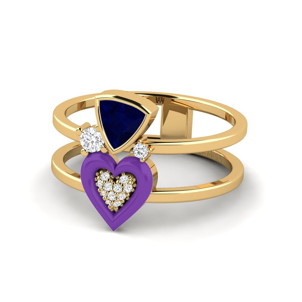 Zafiro Anillo Affollata