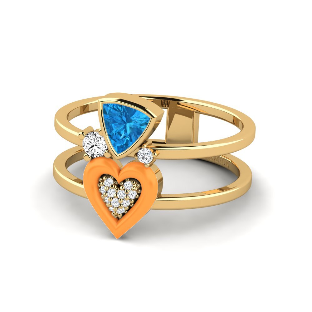 Blauer Topas Ring Affollata