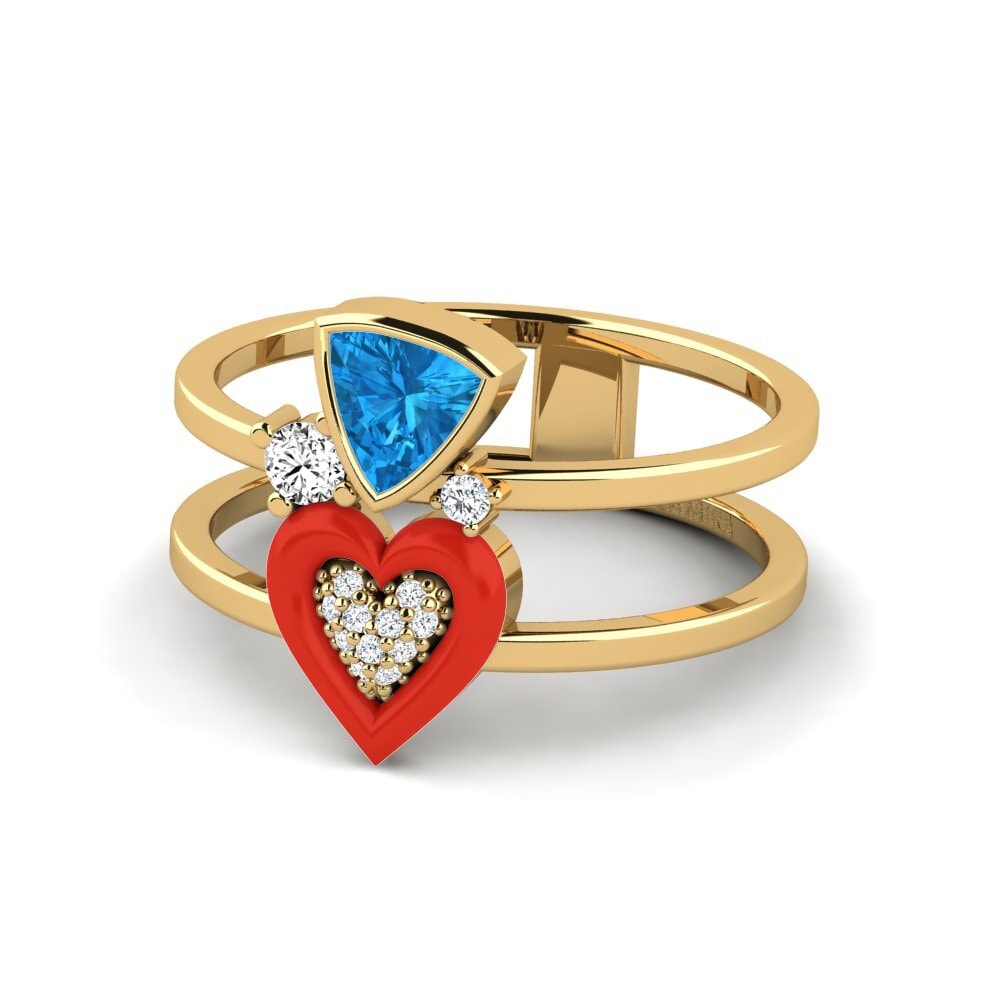 Blauer Topas Ring Affollata