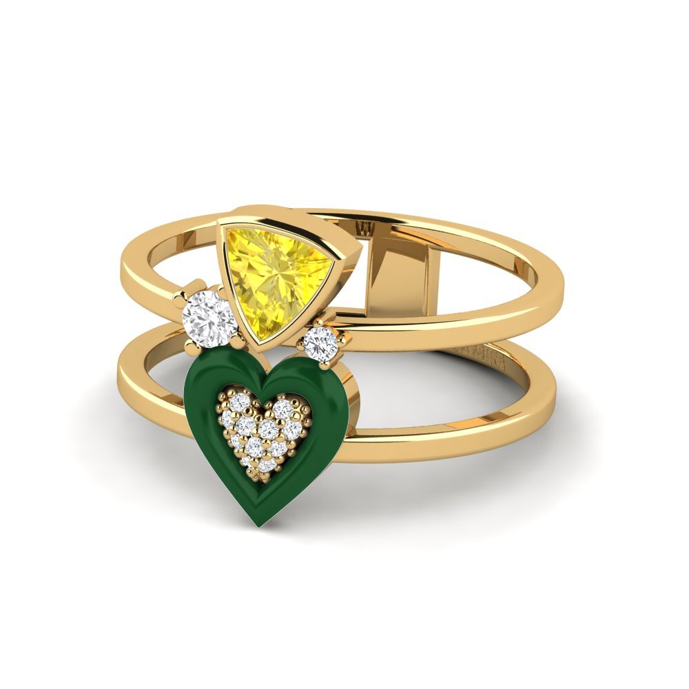 Gelber Saphir Ring Affollata