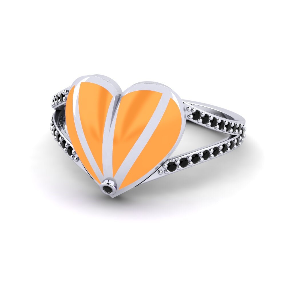 Schwarzer Saphir Ring Afterglow