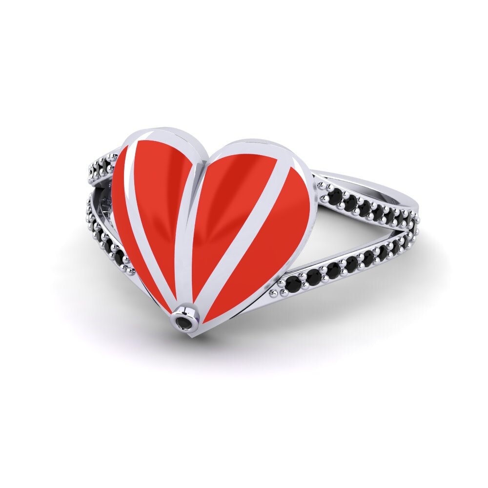 Zafiro negro Anillo Afterglow