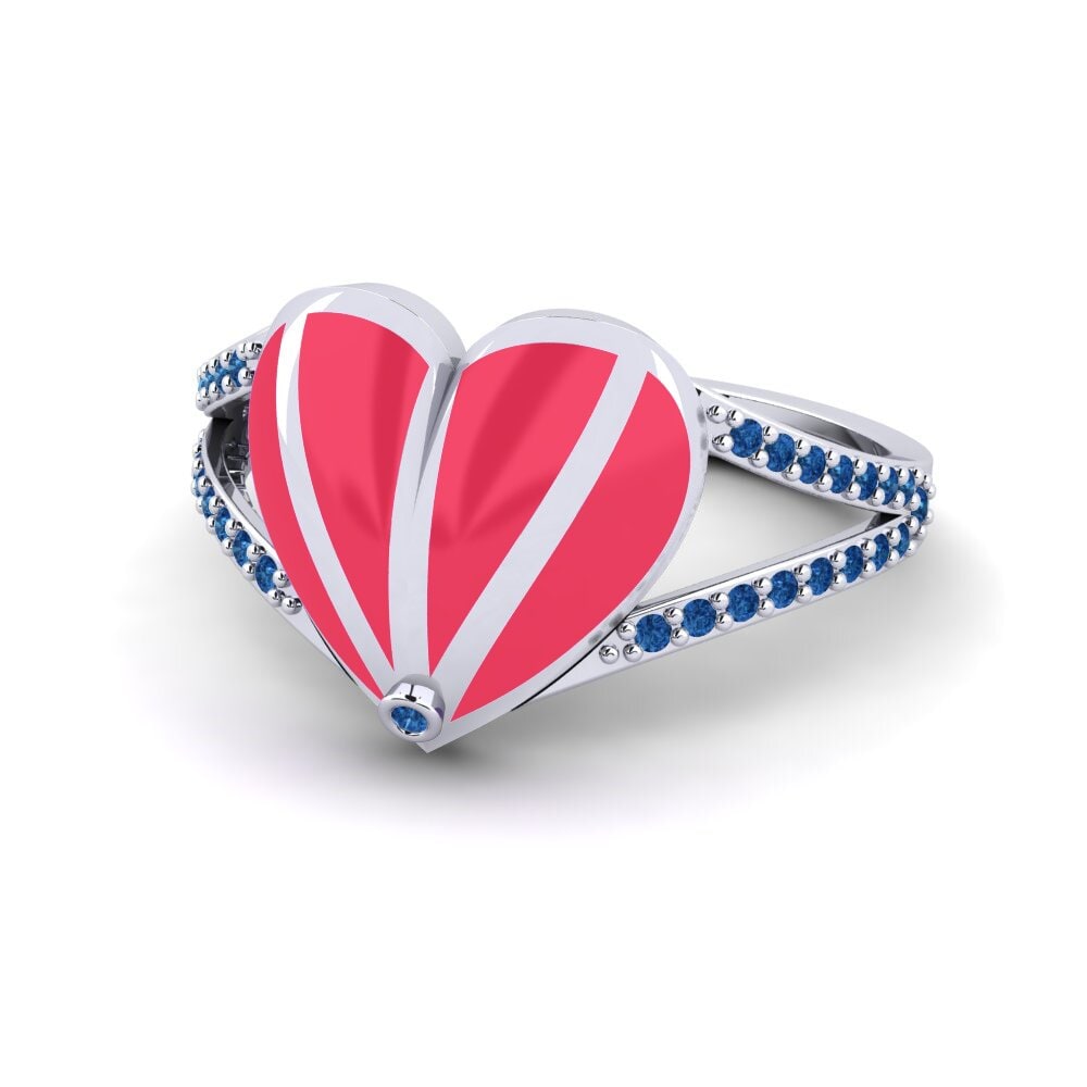 Dunkelblauer Zirkonia Ring Afterglow