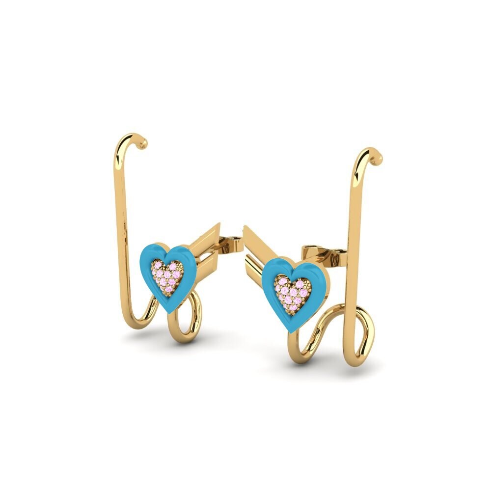 Pink Sapphire Earring Alcove