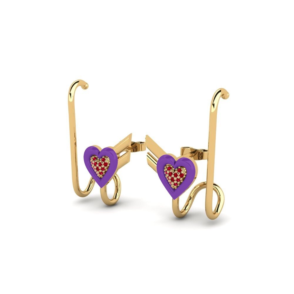 Red Zirconia Women's Earring Alcove