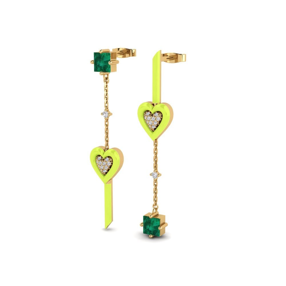 Smaragd Damen ohrring Amorediverso