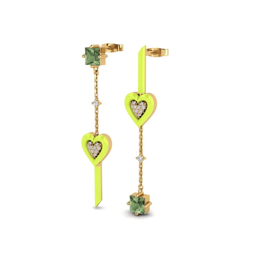 Zafiro Verde Pendiente de mujer Amorediverso