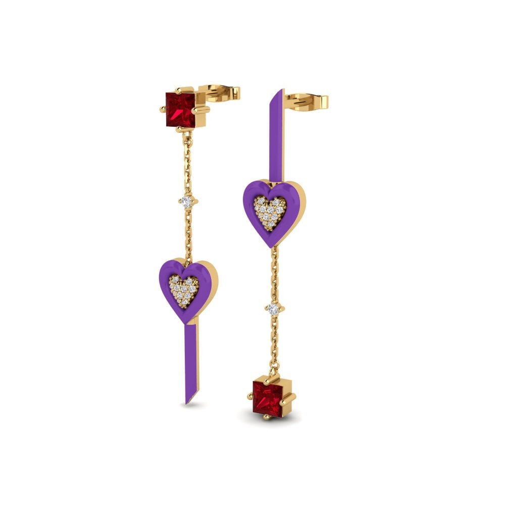 Red Zirconia Women's Earring Amorediverso