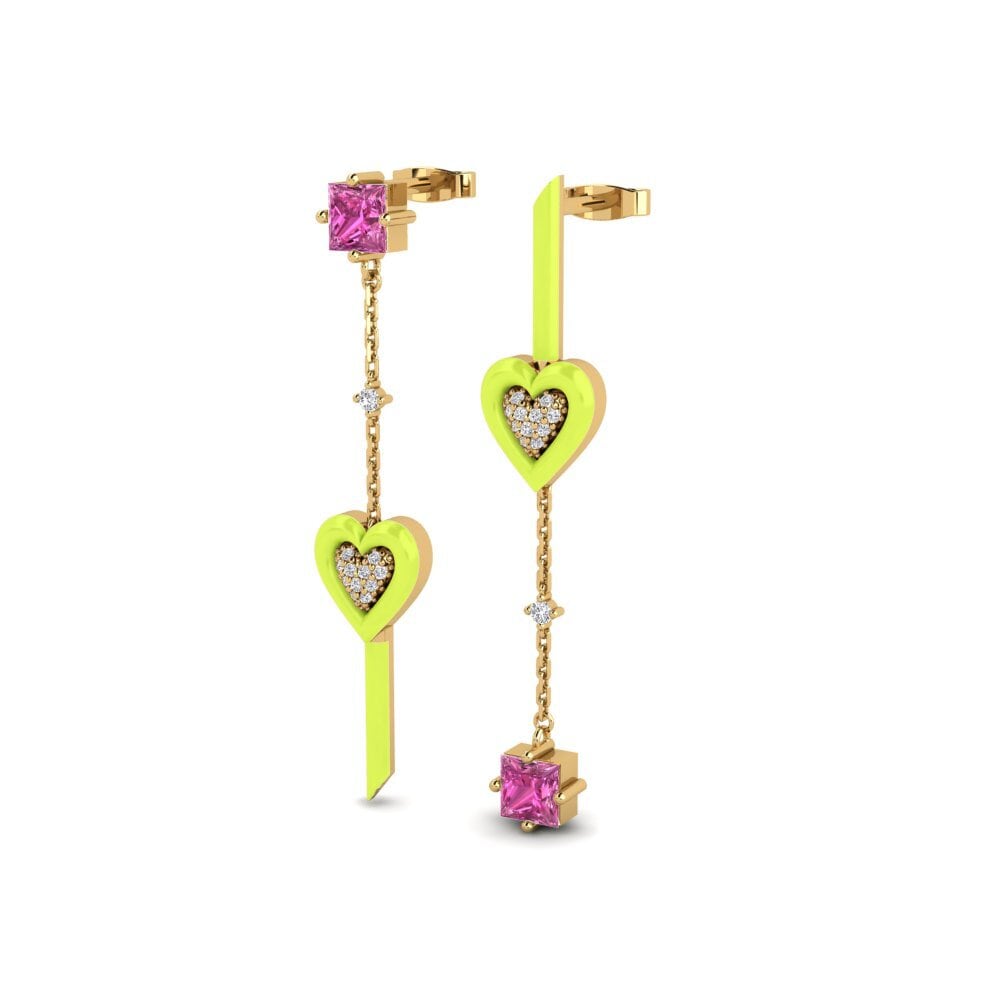 Pink Topaz Women's Earring Amorediverso