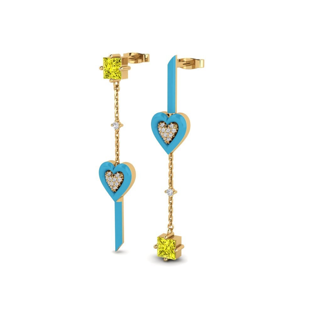 Yellow Diamond Women's Earring Amorediverso