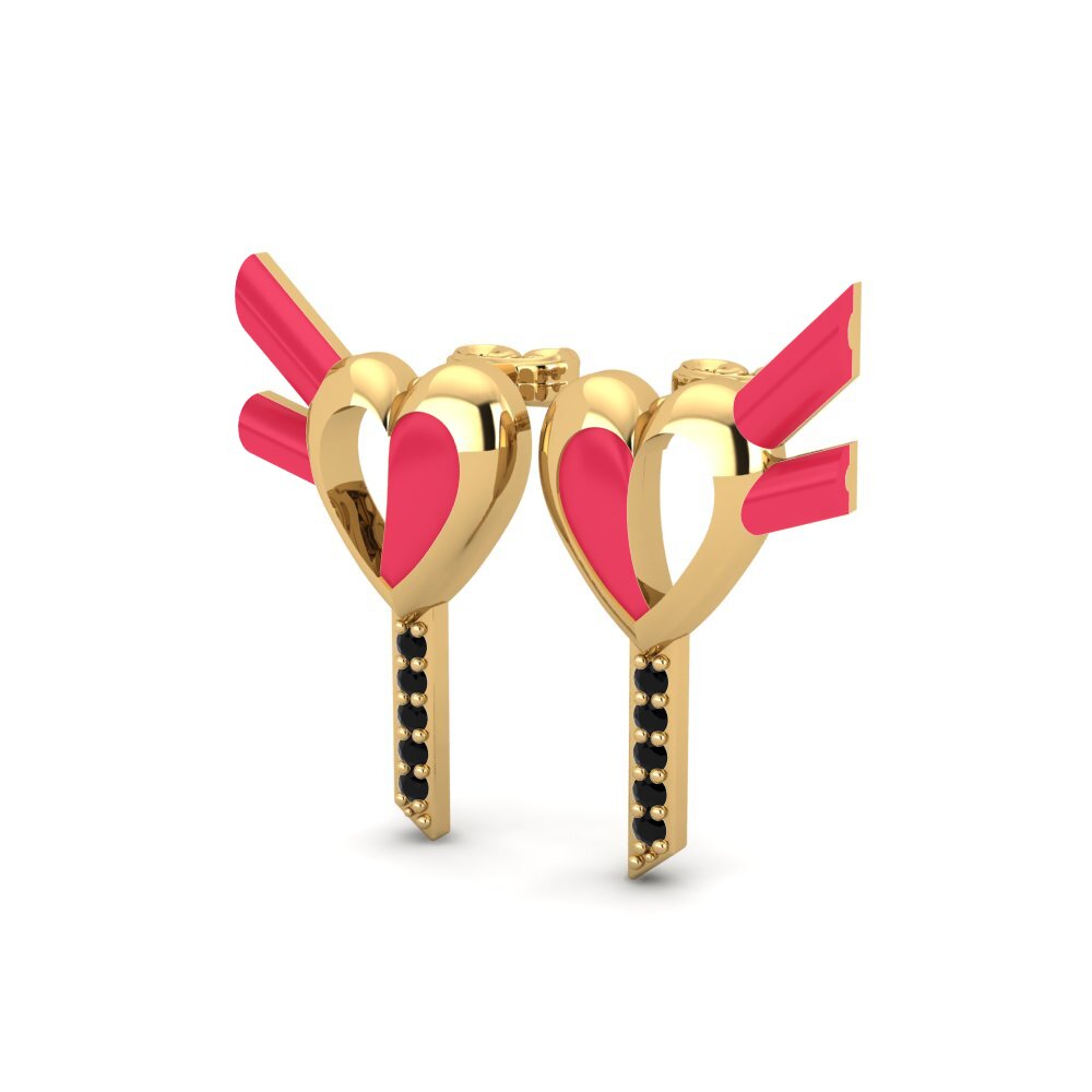 Schwarzer Saphir Damen ohrring Amoregemello
