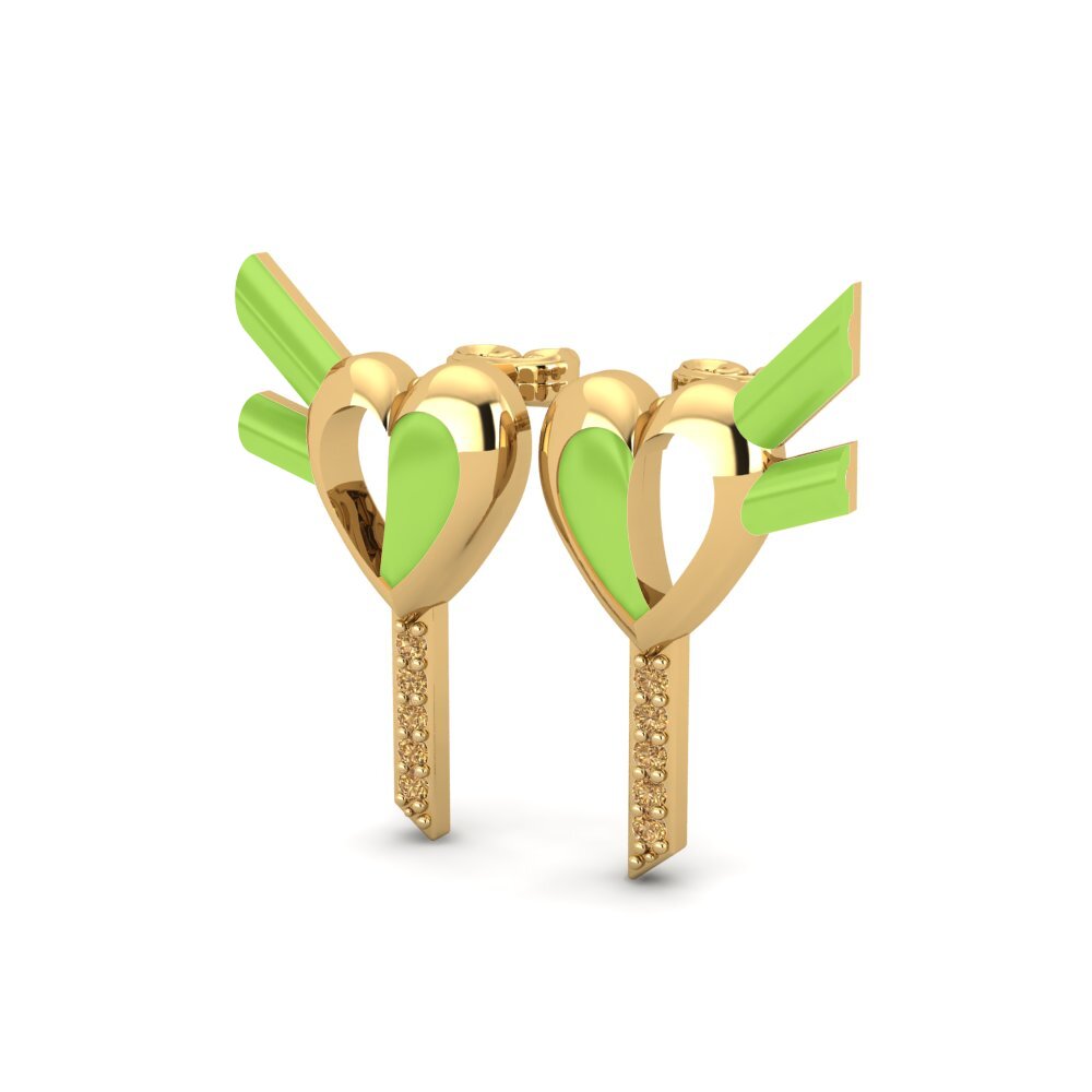Diamante Marrón Pendiente de mujer Amoregemello