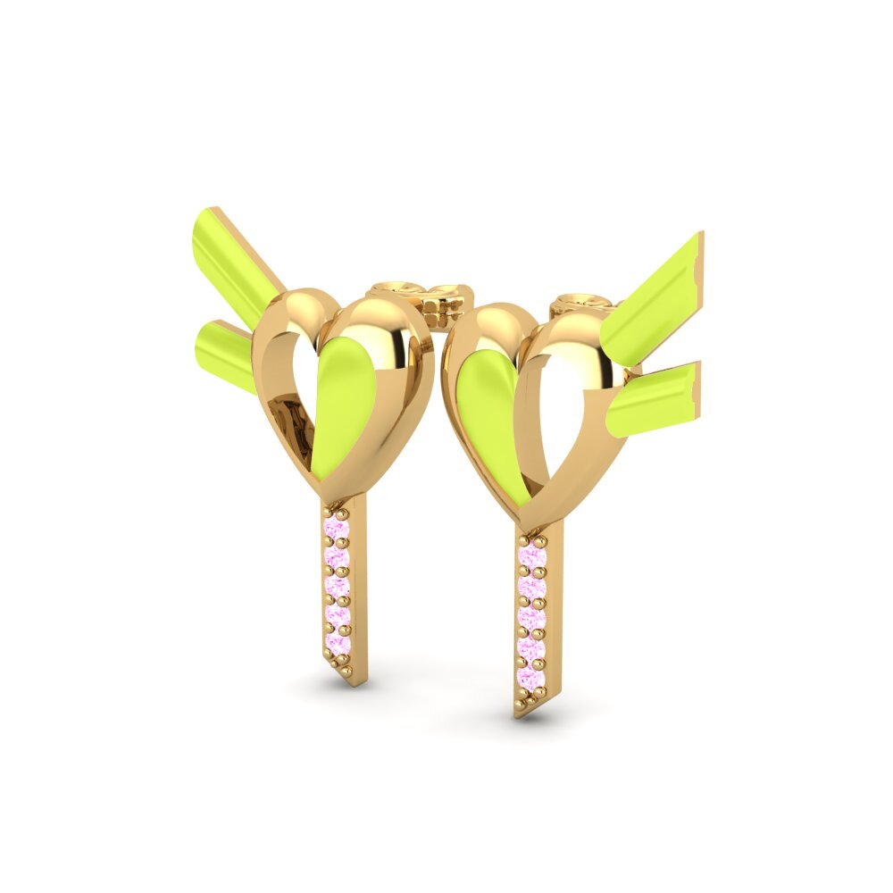 Zaffiro Rosa Orecchino da donna Amoregemello